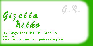 gizella milko business card